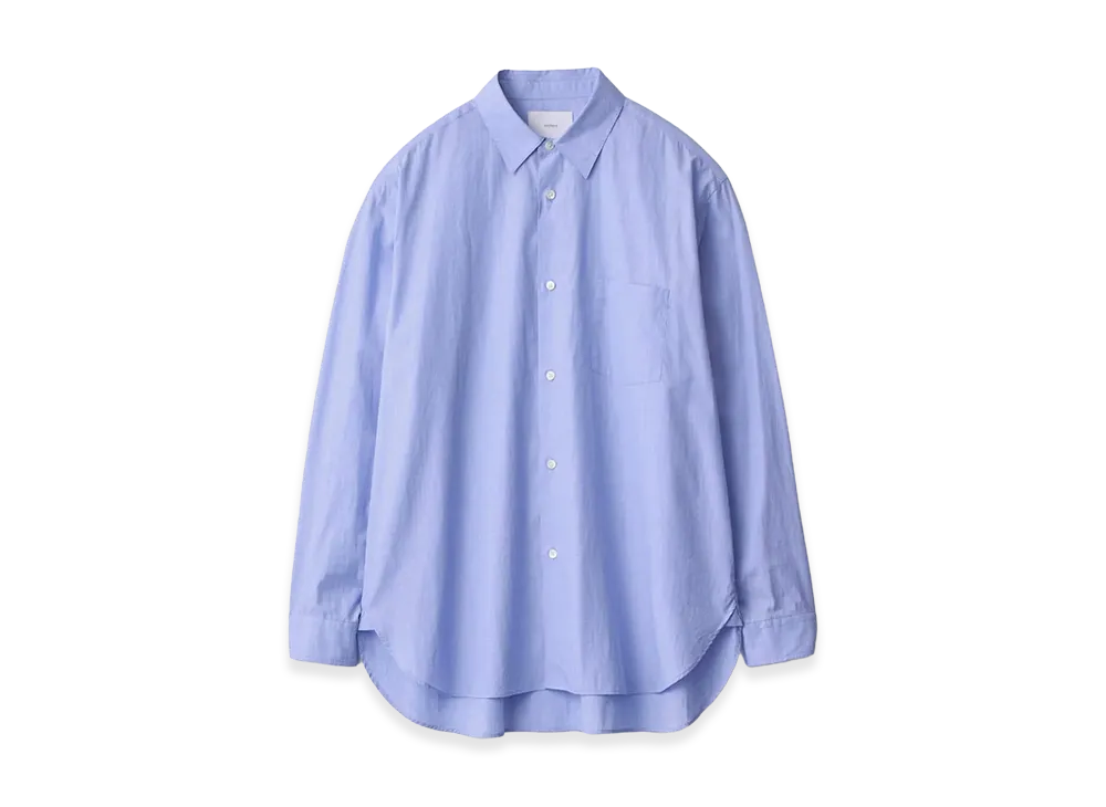 ssstein Smooth Cotton Oversized Regular Collar Shirt "Blue"