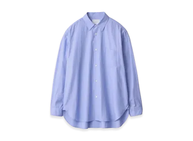 ssstein Smooth Cotton Oversized Regular Collar Shirt "Blue"