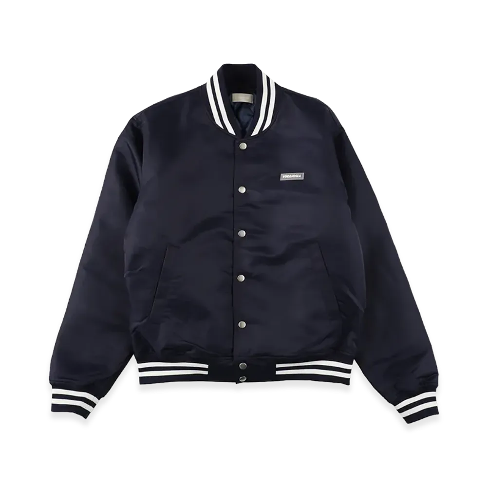 WIND AND SEA Satin Stadium Jacket "Navy"