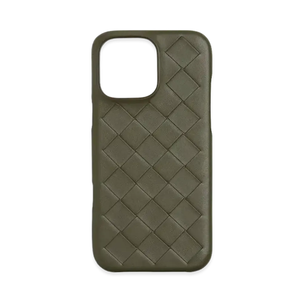 Bottega Veneta Intrecciato iPhone 16 Pro Max Case "Crocodile"