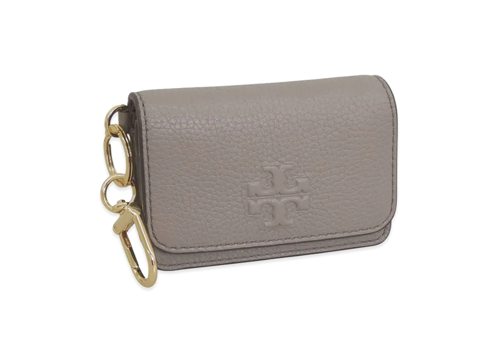 TORY BURCH Women's Thea Flap Card Case "Gray"