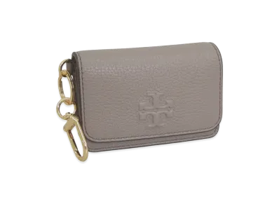 TORY BURCH Women's Thea Flap Card Case "Gray"