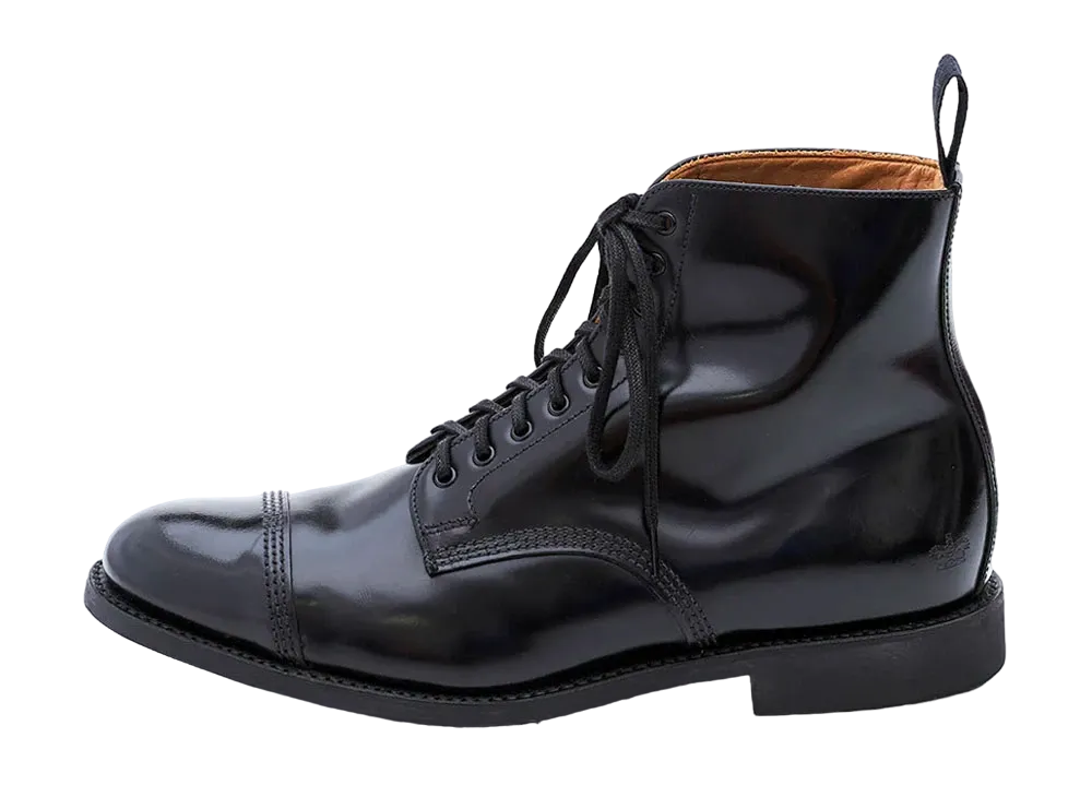 SANDERS Military Derby Boot 266 Polished Leather "Black" 1595B