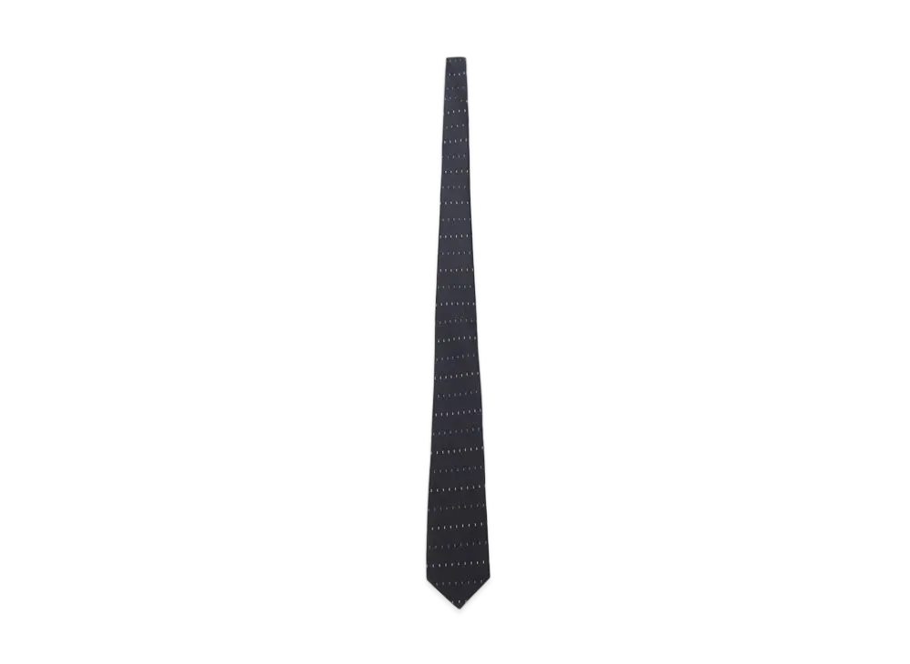 Yohji Yamamoto Pour Homme PIN DOT JQ DERBY TIE B "Navy"