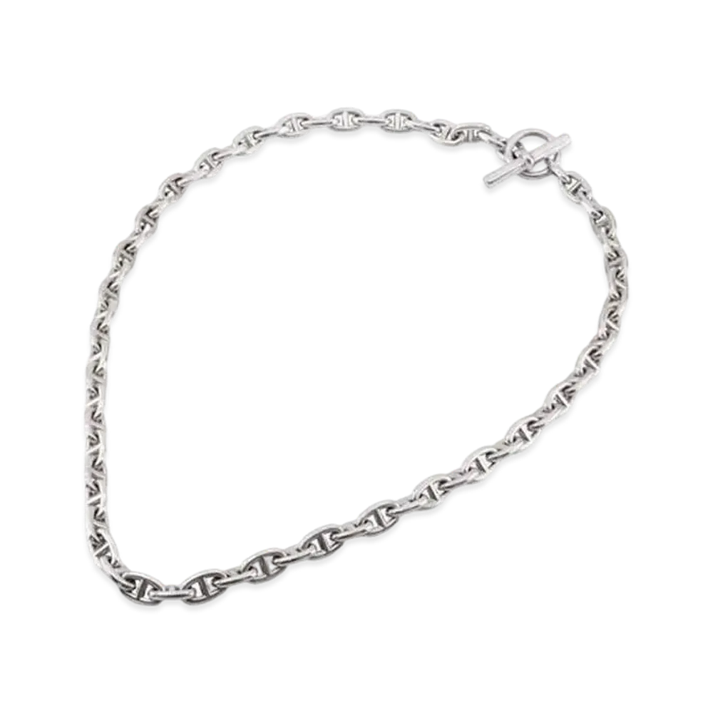 Hermes Chaine D'ancre TPM Necklace Very Small Model "Silver"