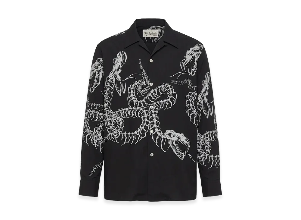 WACKO MARIA Skull & Snake Hawaiian Shirt "Black"