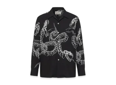 WACKO MARIA Skull & Snake Hawaiian Shirt "Black"