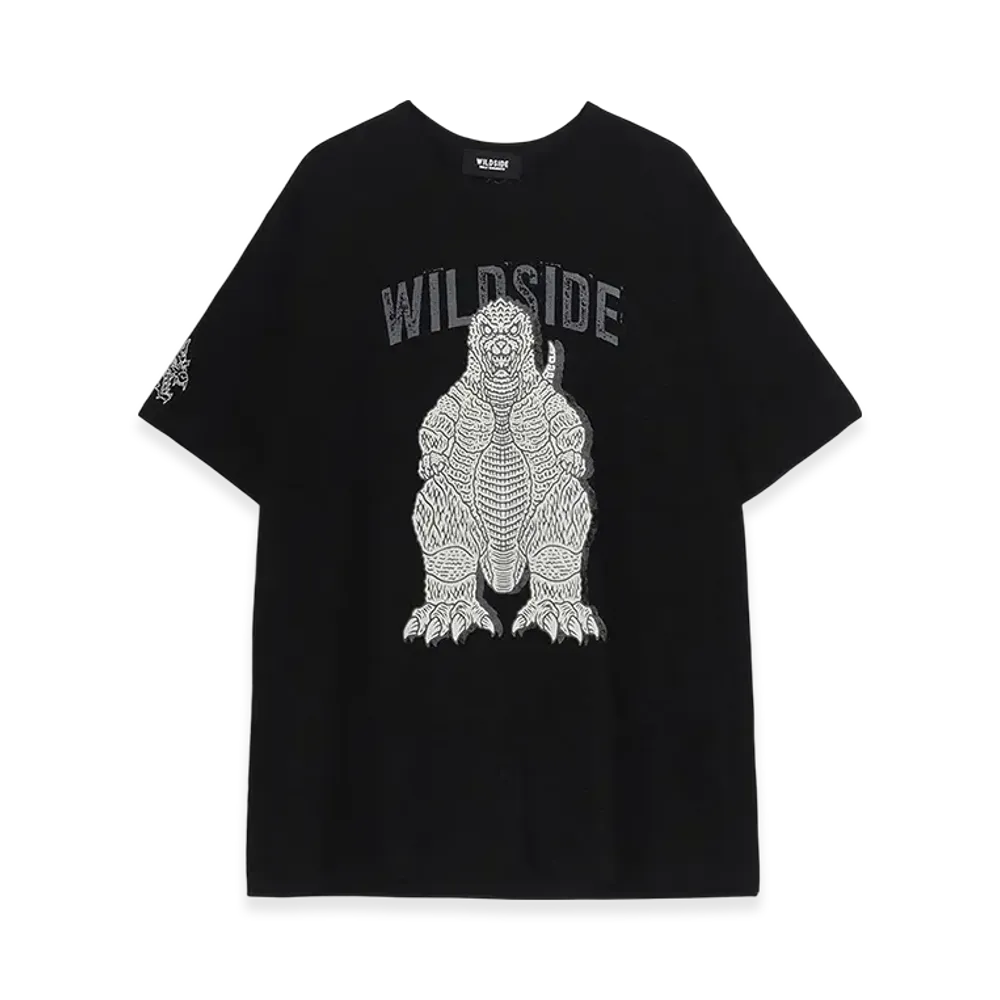WILDSIDE Yohji Yamamoto x IZUMONSTER Oversized T-Shirt (Godzilla) "Black"