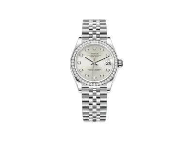 ROLEX Datejust 31 Oyster 31mm 10P Diamonds "Silver/Oyster Steel/White Gold" 278384RBR
