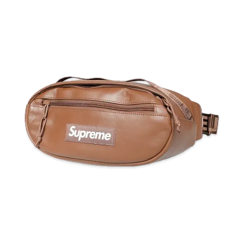Supreme Leather Waist Bag "Brown" (24FW)