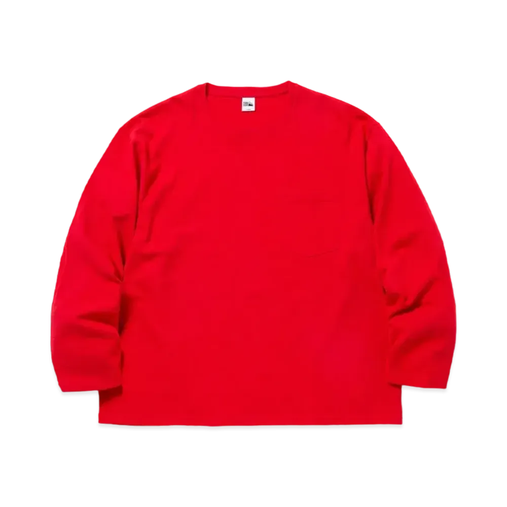 FIRST DOWN BAGGY TEE L/S COTTON HEAVY JERSEY "Red"