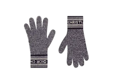 Dior D-White Gloves Wool and Cashmere Knit "Navy Blue"