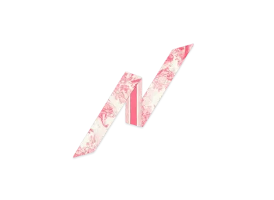 Dior Dioriviera Toile de Jouy Sauvage Mitzah Scarf Silk Twill "White/Candy Pink"