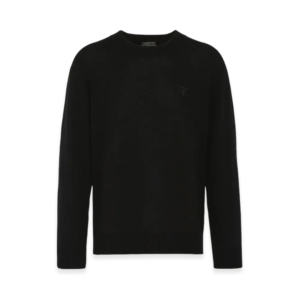 PRADA Cashmere Crewneck Sweater "Black"