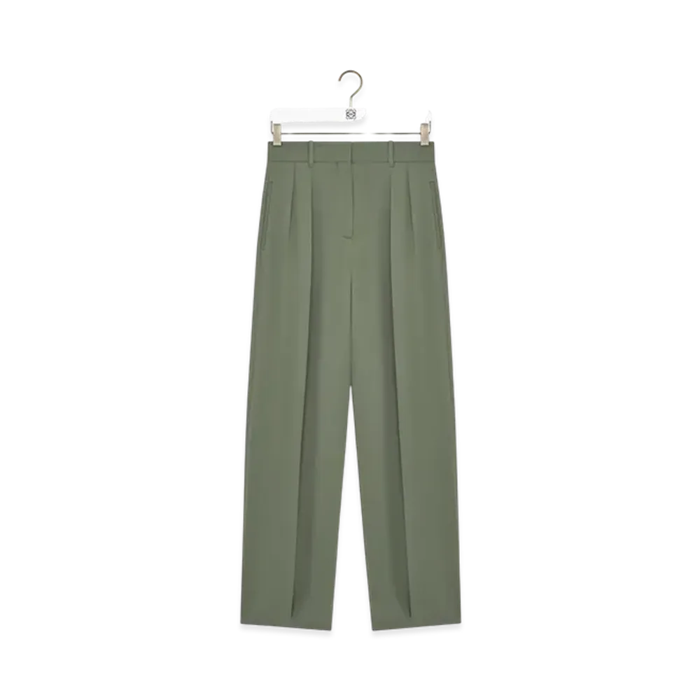 LOEWE Trousers "Light Khaki Green"