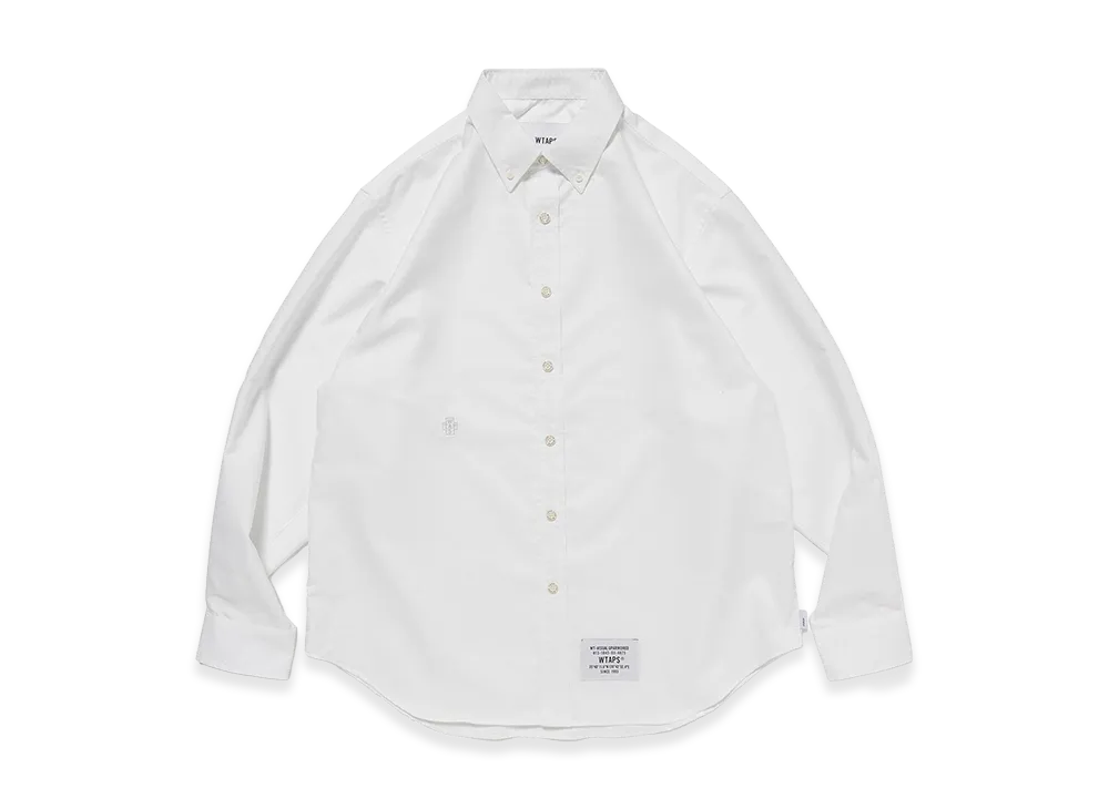 WTAPS BD LS 02 / LS / CTPL. Oxford. RF "White"