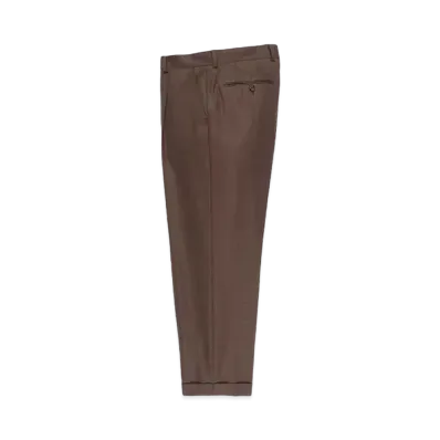 WACKO MARIA DORMEUIL / Glitter Pleated Trousers (type-2) "Brown"