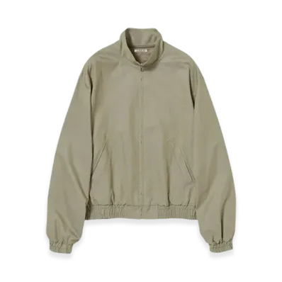 AURALEE Washed Finx Silk Chambray Blouson "Gray Chambray"