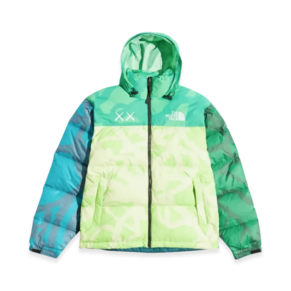 The North Face x Kaws 1996 Nuptse Jacket "Safety Green"