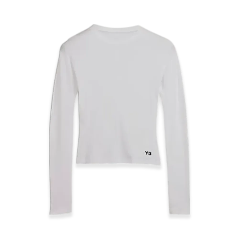 Y-3 Fitted Long Sleeve Tee "Core White"