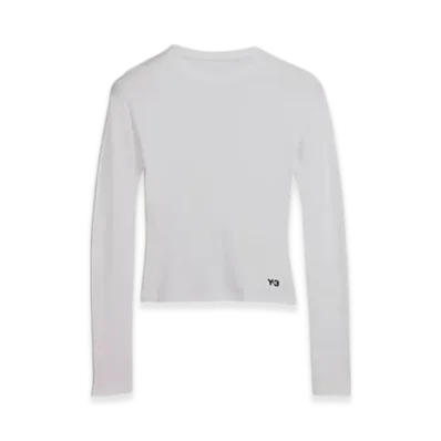 Y-3 Fitted Long Sleeve Tee "Core White"