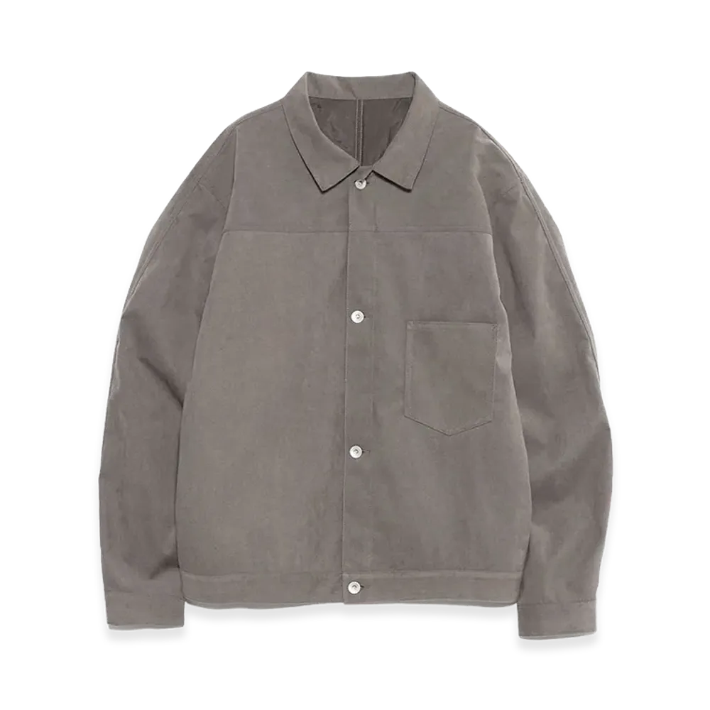 nanamica Synthetic Leather Short Jacket "Gray"