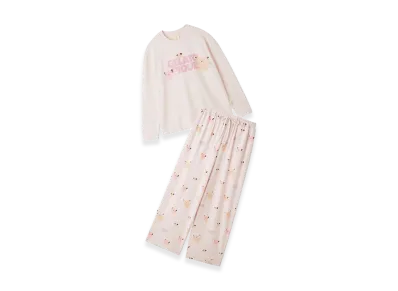 GELATO PIQUE x Pokemon One Point Long Sleeve Tee & Long Pants Set "Pink"