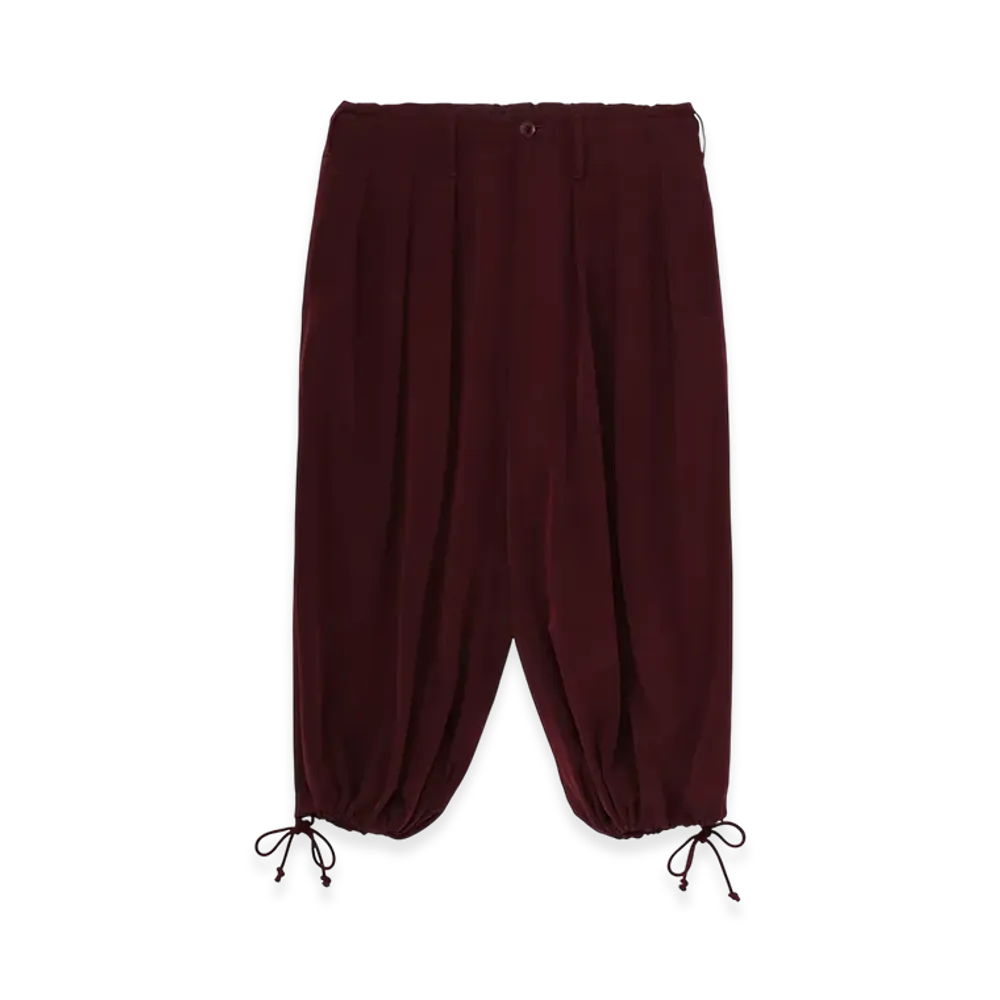 Ground Y Crepe De Chine Balloon Pants "Bordeaux"