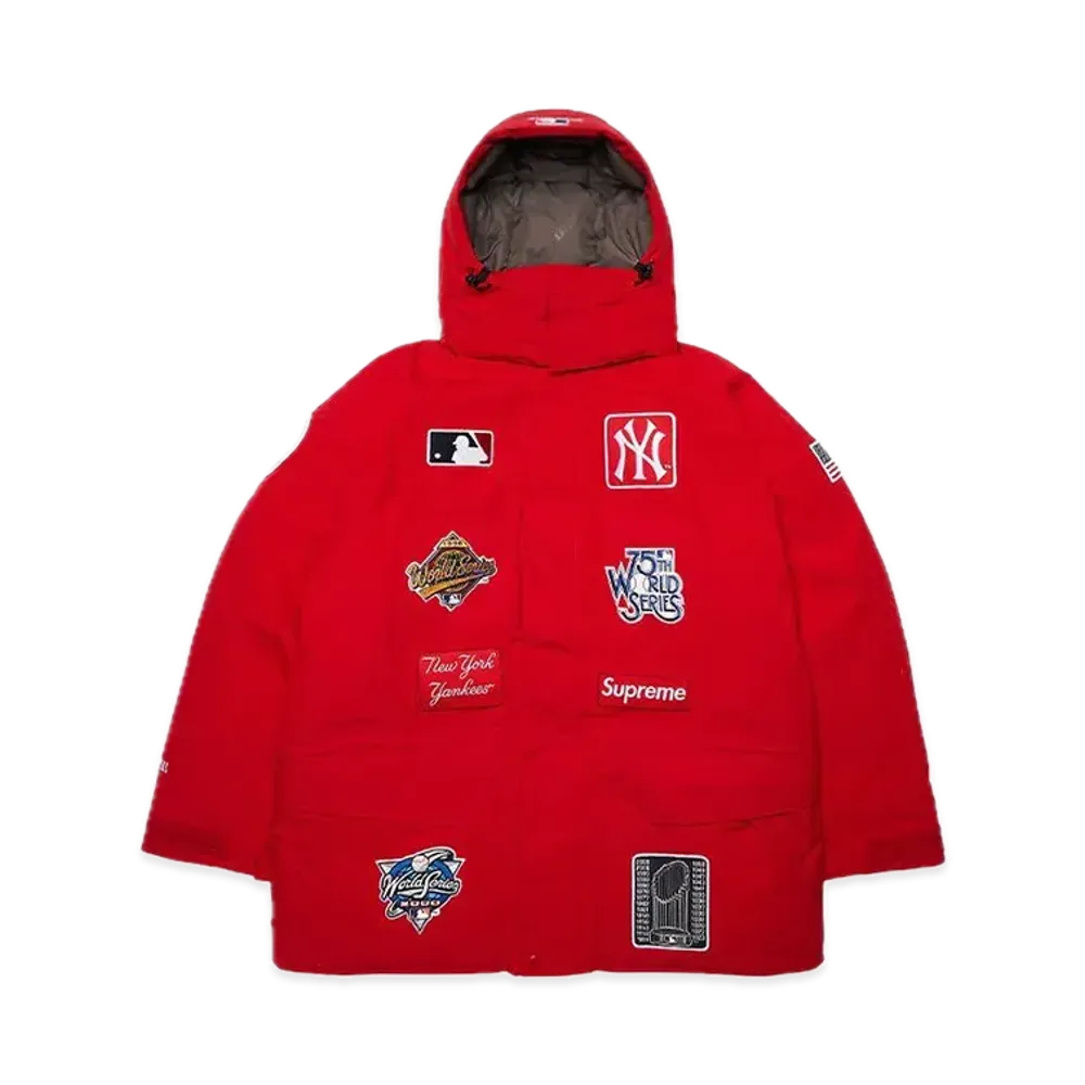 Supreme x New York Yankees GORE TEX 700-Fill Down Jacket "Red"