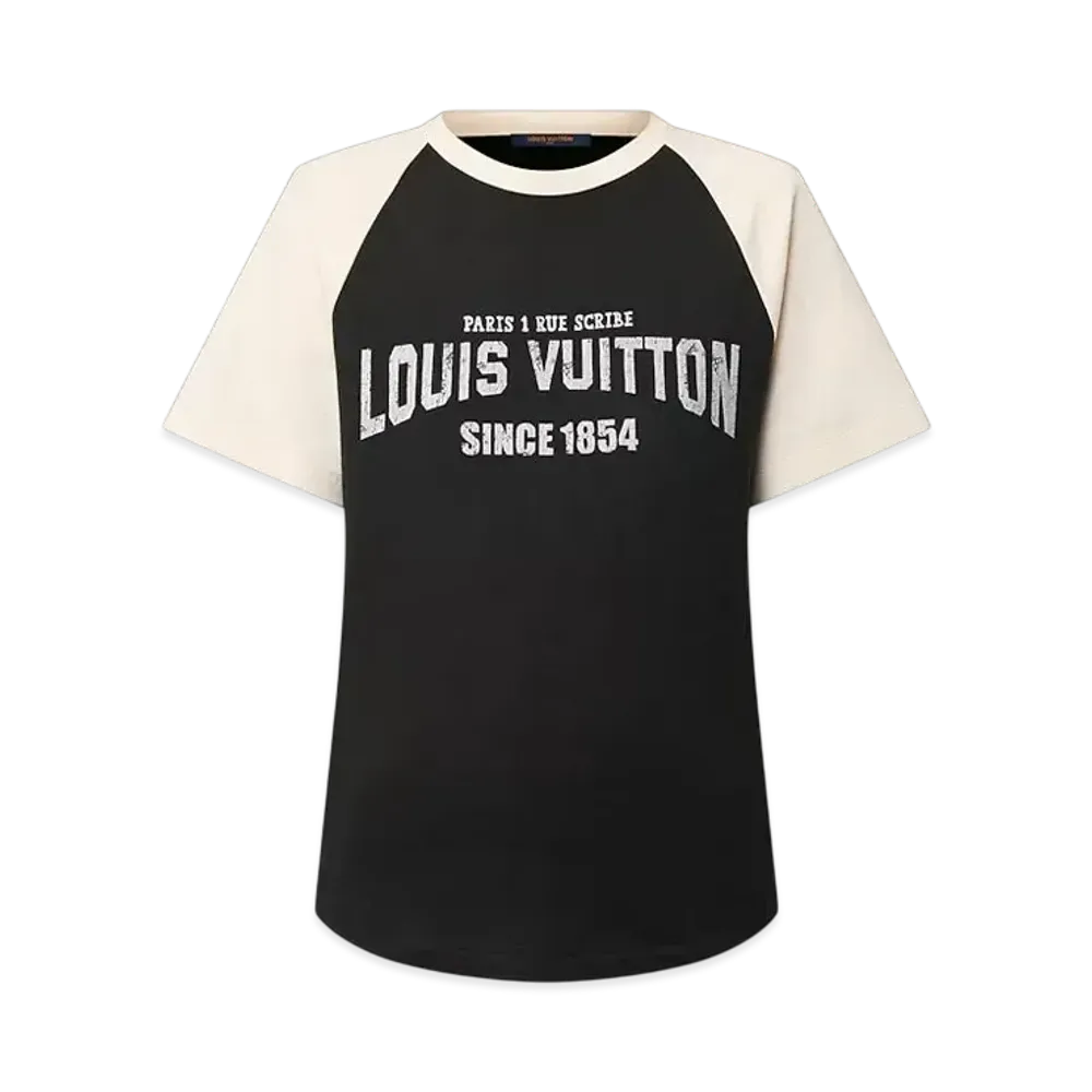 Louis Vuitton Women's Signature Varsity Long-Sleeved Top "Noir"