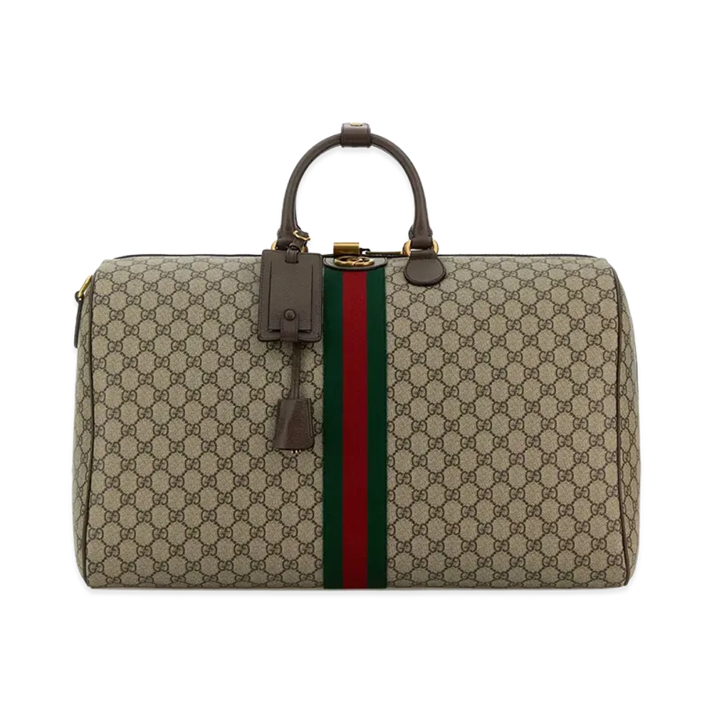 GUCCI Printed Canvas Large Gucci Savoy Travel Bag "Printed"