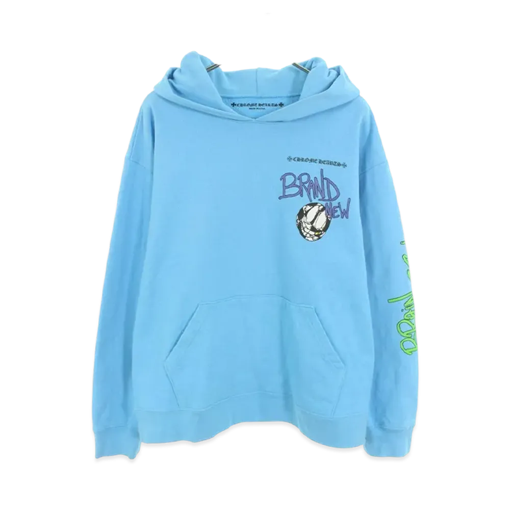 Chrome Hearts Matty Boy Brain New Print Pullover Hoodie "Light Blue"