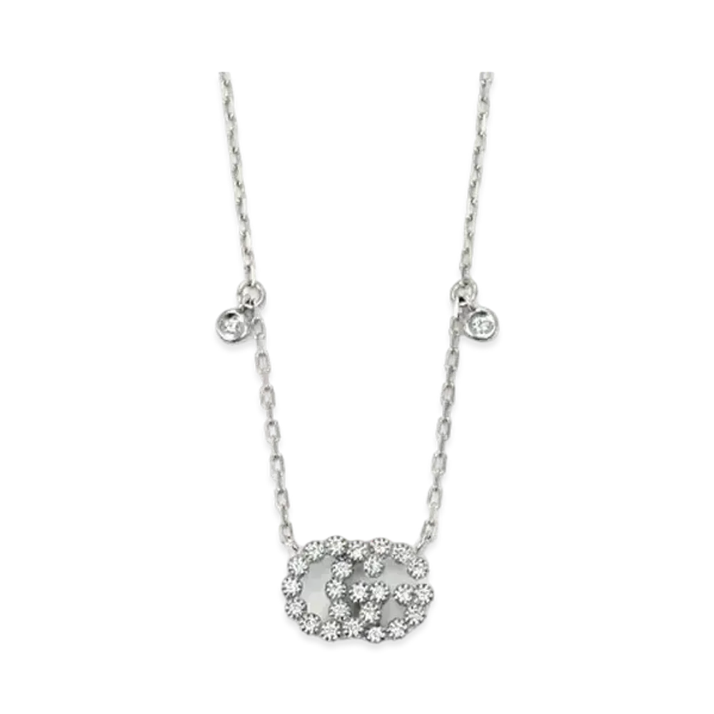 GUCCI GG Running 18K Diamond Necklace