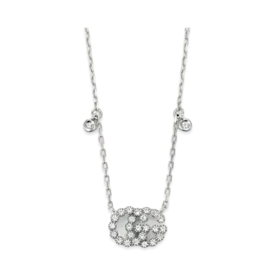 GUCCI GG Running 18K Diamond Necklace