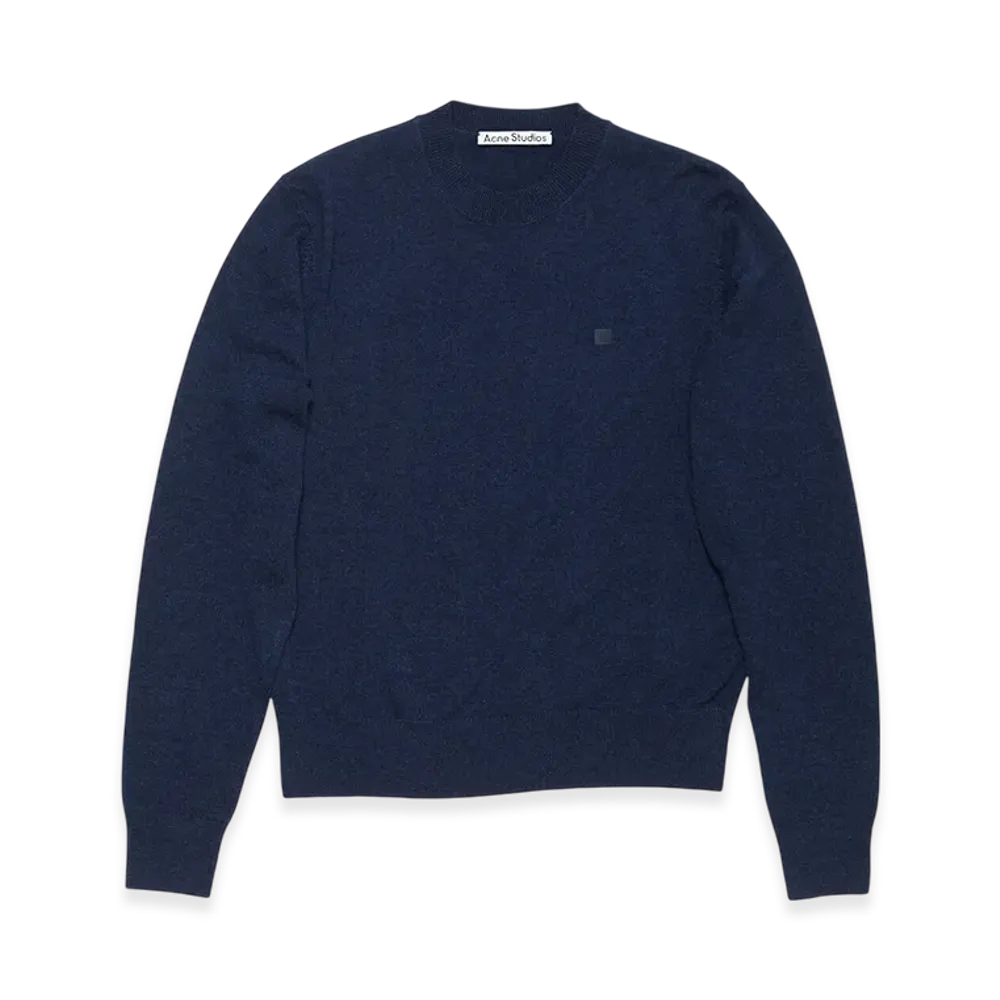 Acne Studios Crew Neck Sweater - Yak Wool "Navy Melange"