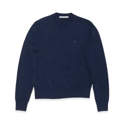 Acne Studios Crew Neck Sweater - Yak Wool "Navy Melange"