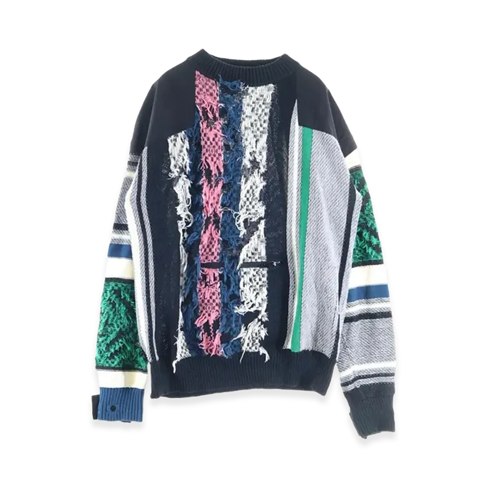 sacai Rug Jacquard Knit Pullover "Multi"