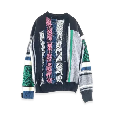 sacai Rug Jacquard Knit Pullover "Multi"