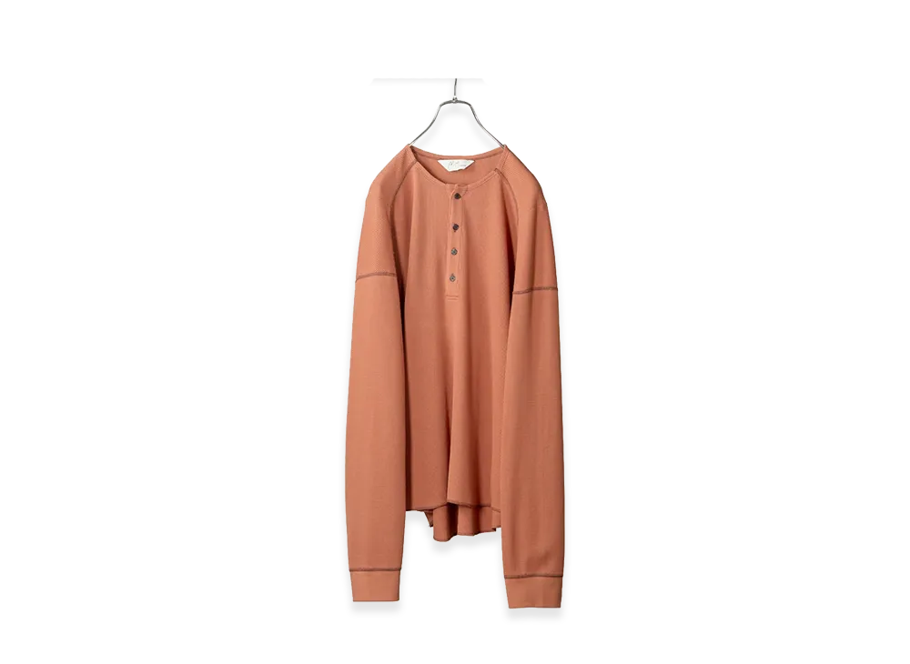 ANCELLM C/CA Henley LS T-Shirt "Orange"
