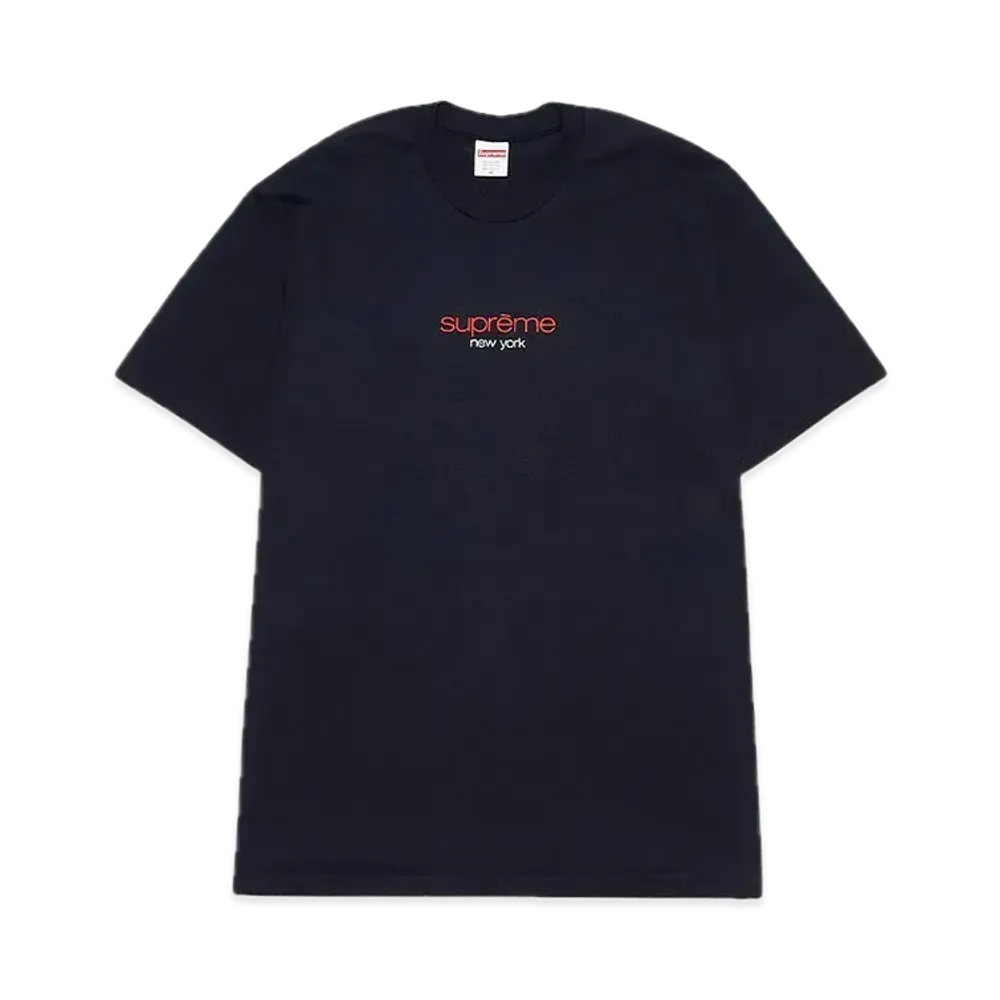 シュプリーム クラシック ロゴ Tシャツ "ネイビー"