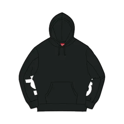 Supreme Cropped Panels Hooded Sweatshirt "Black"