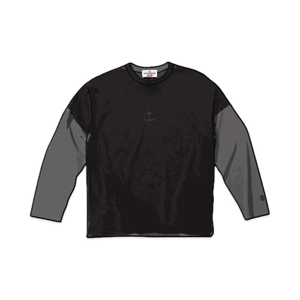 Supreme x Stone Island L/S Top "Black"