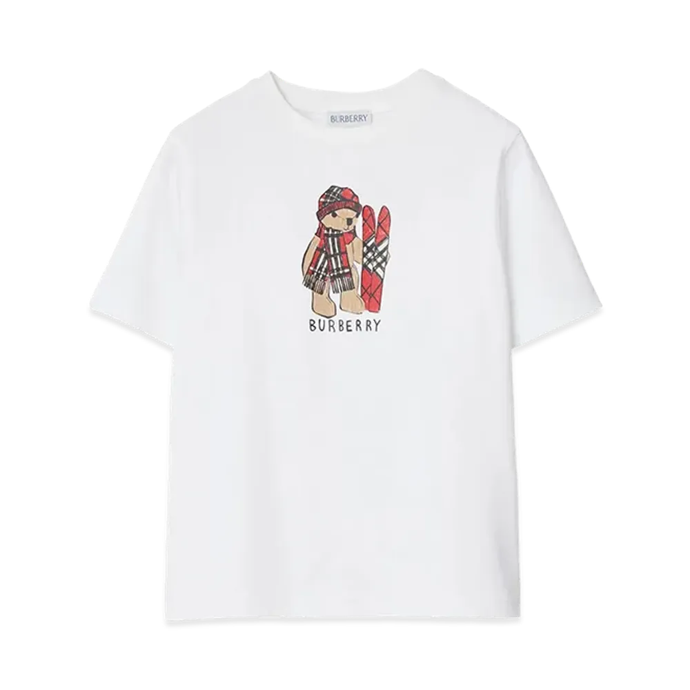 Burberry Kids KG5 Cedar Teddy Ski T-Shirt "White"