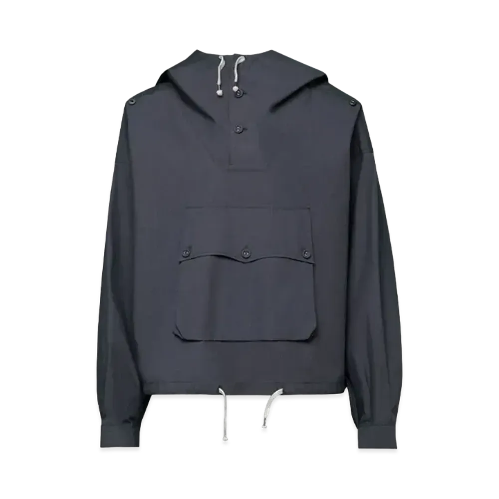 Maison Margiela Men's Coated Cotton Hooded Jacket "Washed Black"