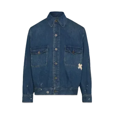 Maison Margiela Distressed Denim Jacket "Greencast Indigo"