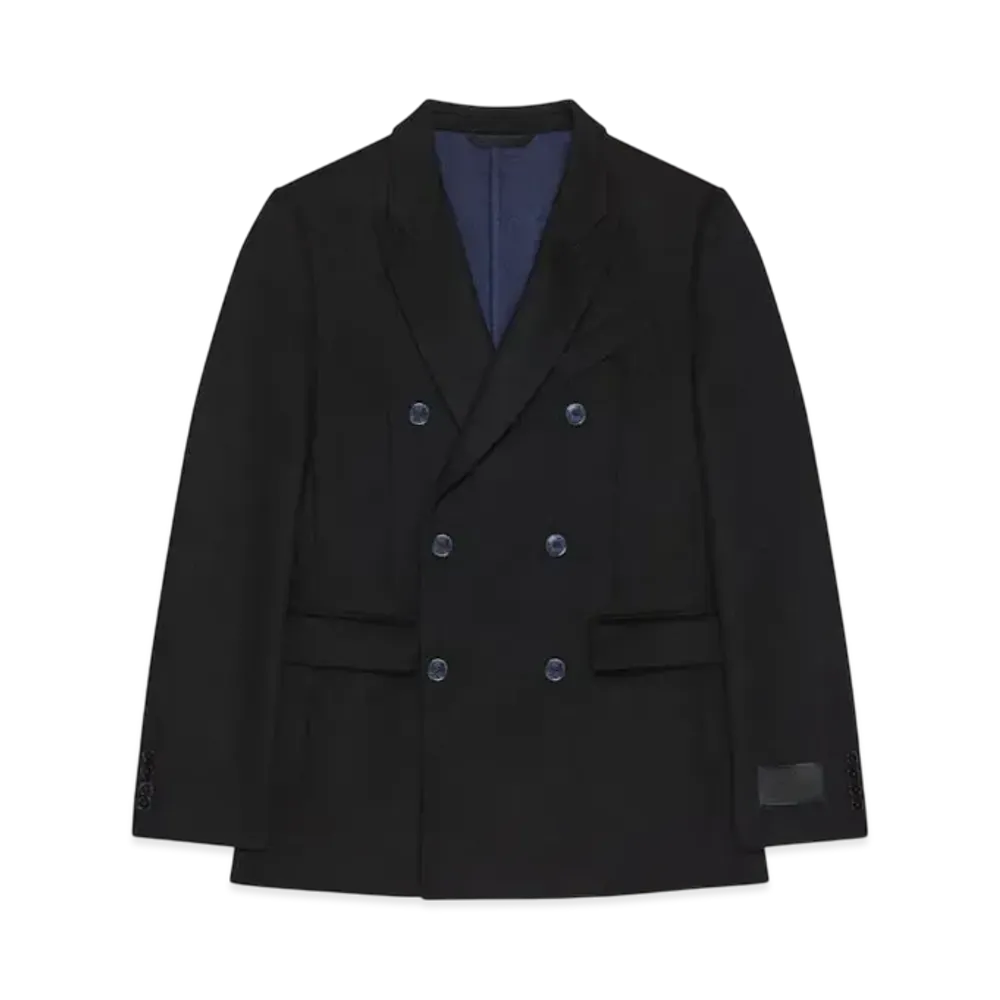 GIVENCHY Jacket In Double Face Wool "Black"