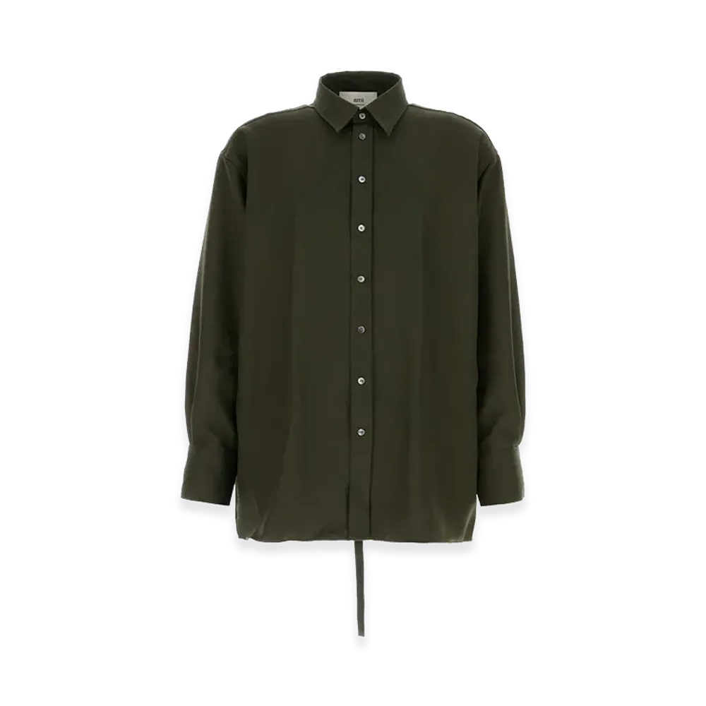AMI PARIS Wool Oversize Shirt "Green"