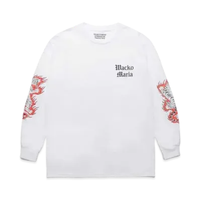 WACKO MARIA TIM LEHI / Long Sleeve T-Shirt "White"