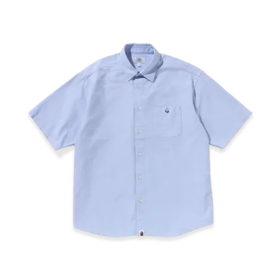 A BATHING APE One Point Relaxed Fit SS Shirts "Sax"