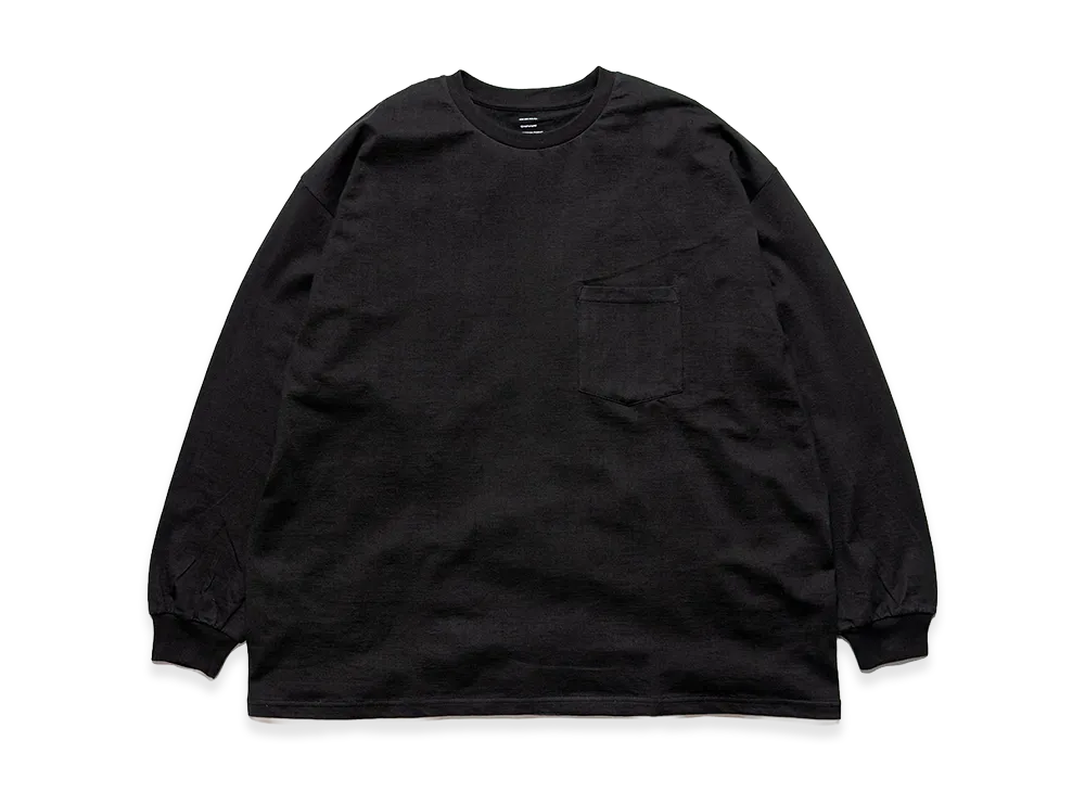 Graphpaper L/S Oversized Pocket Tee "Black"